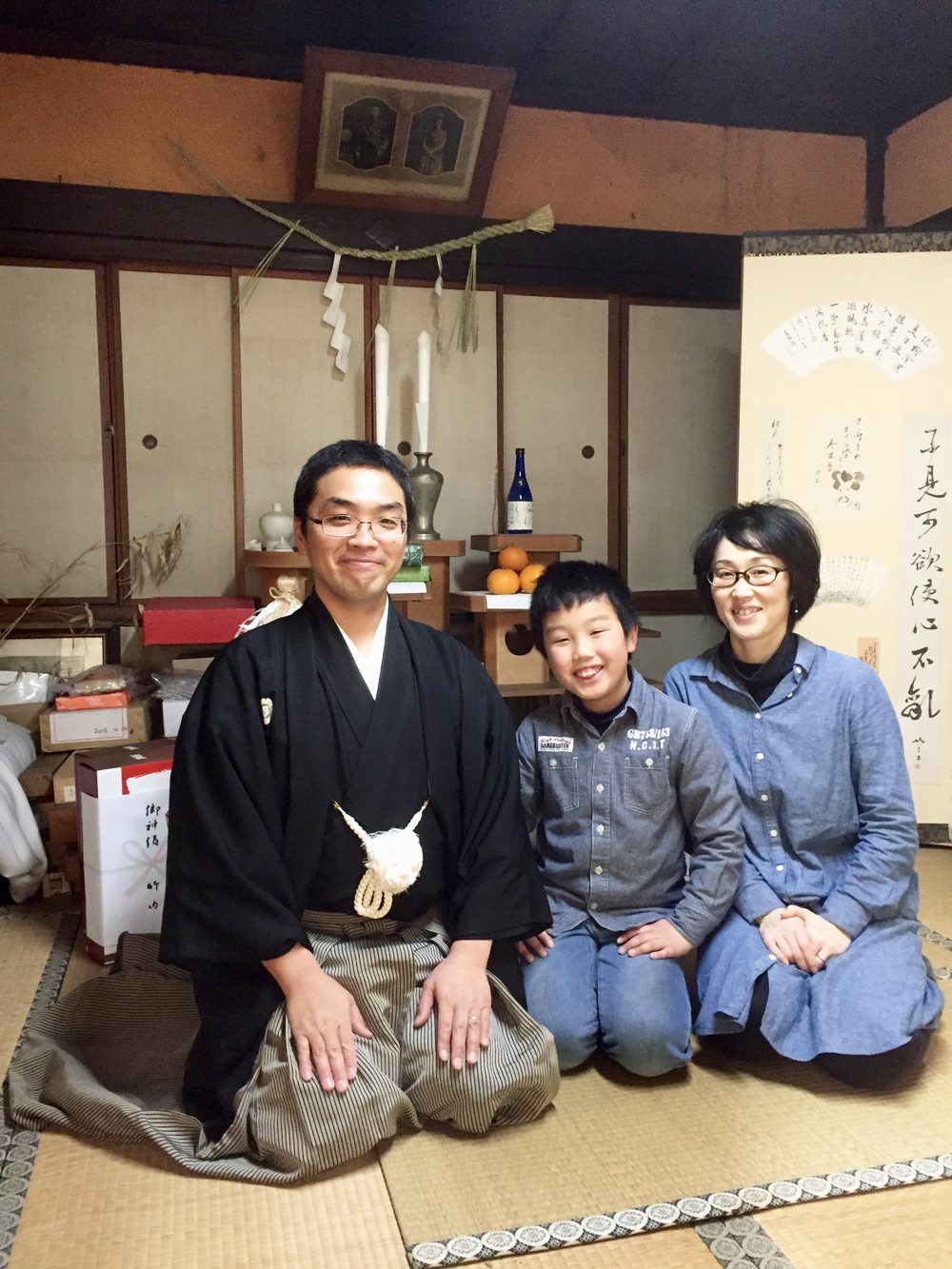 平泉寺白山神社にて ── 御神酒『みはしら』奉納の記念撮影